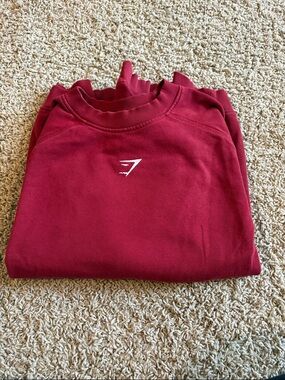 Gymshark Kids Burgundy Crewneck Sweatshirt